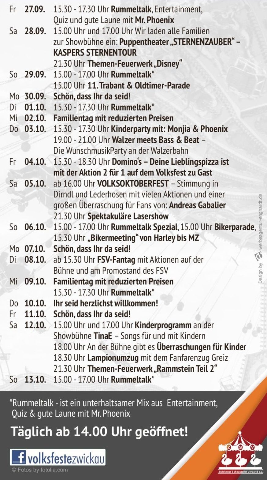  Volksfeste in Zwickau 